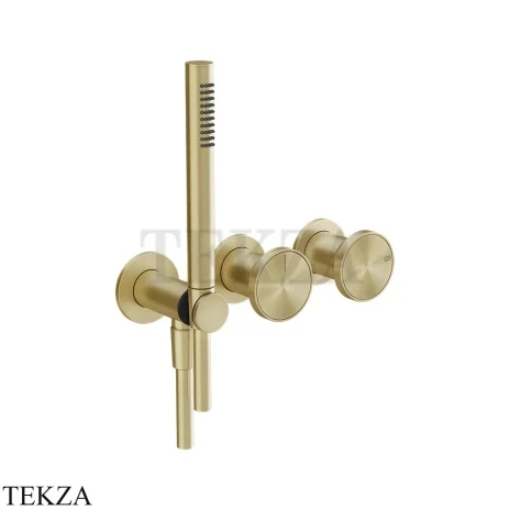 Gessi Origini ACCENT Смеситель для душа 2 потока, внешняя часть 66036-727, Brushed Brass