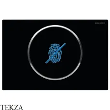 Geberit Sigma10 Клавиша смыва защита от отпечатков сталь 115.758.14.5, черный матовый/хром глянец