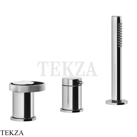 Gessi ANELLO Смеситель на борт ванны без излива, с гарнитуром 63347-031, хром глянец