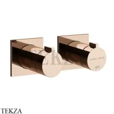 Gessi Inverso RIGATO Термостат для душа, 2 потока, внешняя часть 73034-030, Copper PVD