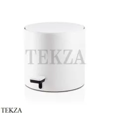 Decor Walther TE 50 MINI Ведро для мусора круглое, крышка softclose 0615450, белый матовый