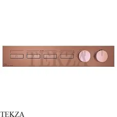 Gessi HI-FI Термостатический смеситель на 4 потока, внешняя часть 63016-708, Copper Brushed