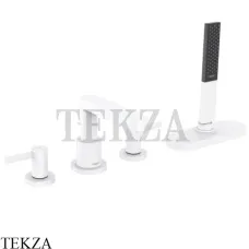 Hansgrohe FINORIS Смеситель на борт ванны на 4 отверстия, с sBox 76444700, белый матовый