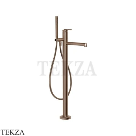 Gessi INGRANAGGIO Смеситель для ванны напольный, с гарнитуром 63528-708, Copper Brushed PVD