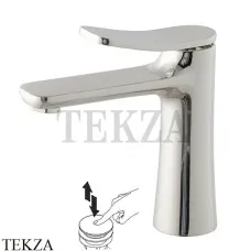 FIMA Carlo Frattini FLO Смеситель для раковины с донным клапаном, F3801SN, Brushed nickel