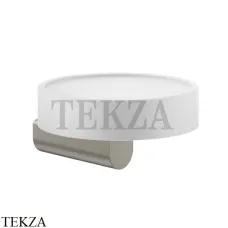 Gessi RILIEVO Мыльница настенная, композит белый 59501-149, Finox Brushed Nickel