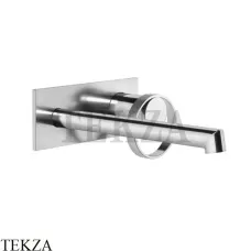 Gessi ANELLO Смеситель для раковины на планке, длинным изливом, внешняя часть 63389-031, хром глянец