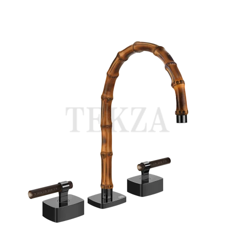 Gessi Jacqueline Смеситель для раковины на 3 отв., без донного клапана 77215-706, black хром глянец