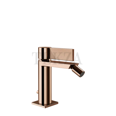 Gessi Inverso RIGATO Смеситель для биде, с донным клапаном 73507-030, Copper PVD