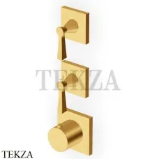 Zucchetti Bellagio Термостат для душа, 2 выхода, внешняя часть ZB2802.C41, brushed gold PVD