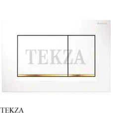 Geberit Sigma30 Клавиша смыва пластик 115.883.KK.1, белый/золото