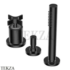 Ritmonio Diametro35 Cross Смеситель на борт ванны, без излива PR53EF201 C04, черный матовый