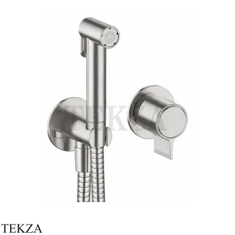 Fantini Flora Гигиенический душ со смесителем, внешняя часть 7692J757B, Brushed Steel Look PVD