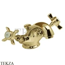 Devon&Devon COVENTRY Смеситель для раковины, с донным клапаном MARF24, золото светлое глянец