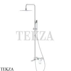 Boheme Q Душевая стойка с изливом, верхний душ, гарнитур 148-WCR, Белый-хром