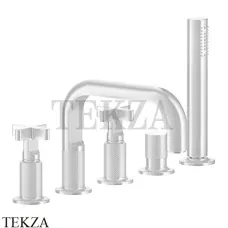 Gessi INCISO+ Смеситель на борт ванны с гарнитуром 58140-031, хром глянец
