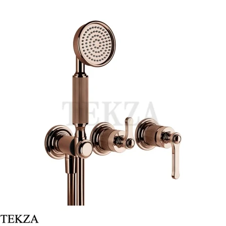 Gessi VENTI20 Смеситель для душа, с гарнитуром внешняя часть 65036-030, Copper PVD