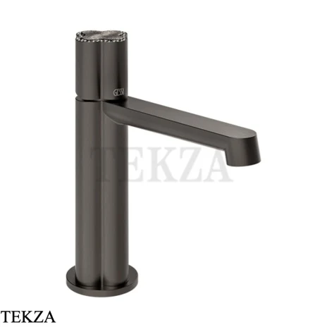 Gessi Ludovica Смеситель для раковины crystals, без донного клапана 76302-707, black хром Brush