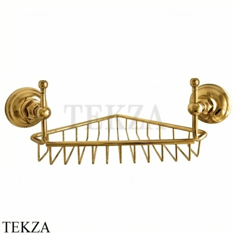 Nicolazzi Classici Полочка-решетка угловая в душевую зону 1495GO, золото глянец Gold 24k