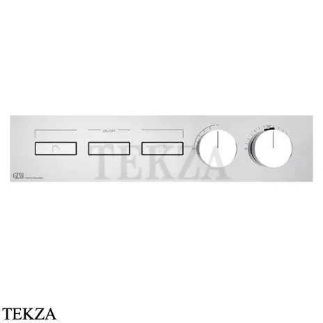 Gessi HI-FI Термостатический смеситель на 3 потока, внешняя часть 63014-031, хром глянец