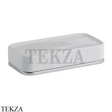 Bagno & Associati Altissima Мыльница настольная, керамика белая AT 722 51, хром глянец