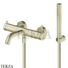 Newform X-Steel 316 Смеситель для ванны наружный, с гарнитуром 69641CX.59.098, PVD Brushed pale gold