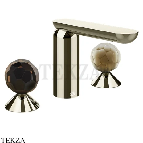 Gessi Perle Смеситель для раковины на 3 отв., без гарнитура 74245-720, никель глянец
