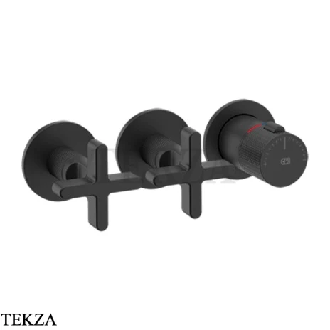 Gessi INCISO SHOWER Термостатический смеситель, 2 потока, внешняя часть 58434-299, Black XL