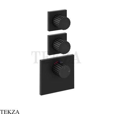 Gessi Incastri Термостат для душа 2 потока, внешняя часть 75304-299, черный матовый