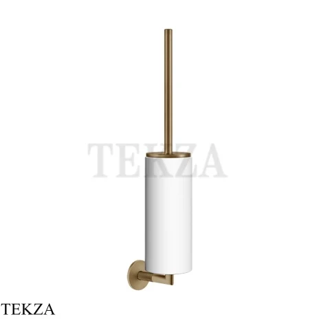 Gessi ANELLO Туалетный ершик настенный, композит белый 63719-726, Warm Steel Br. PVD
