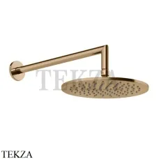 Gessi ANELLO Верхняя лейка с кронштейном D25 см 63348-735, Warm Bronze PVD