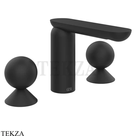 Gessi Perle Смеситель для раковины на 3 отв., без гарнитура 74005-299, черный матовый