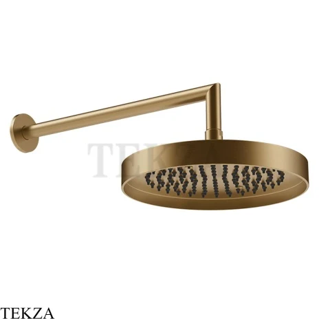 Gessi Incastri Верхняя лейка D25 с кронштейном из стены 63045-726, бронза Brushed