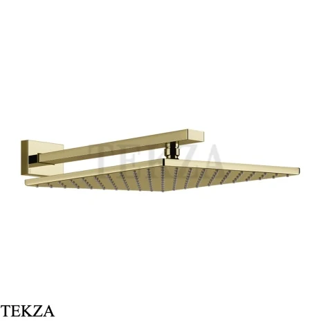 Gessi Rettangolo shower Верхний душ с кронштейном 15185-710, Brass PVD