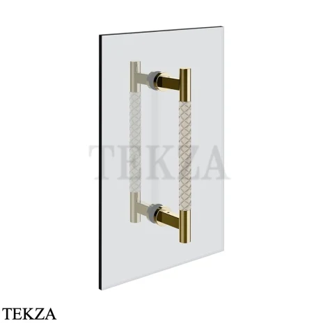 Gessi Pelle Tresse Полотенцедержатель для крепления на стекло, 20 см, 78730-434, Crème/ Brass PVD