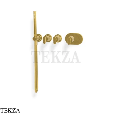 FIMA Carlo Frattini Park Line Термостат для ванны и душа, 2 потока, внешняя часть F1368X2OS, brushed gold