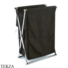 Decor Walther Cross WB Корзина для белья напольная 0507760, хром глянец-черный матовый