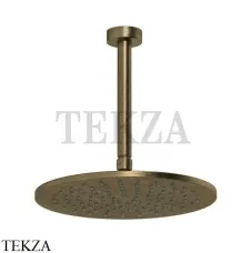 Gessi ANELLO Верхняя лейка с потолочным кронштейном 63352-713, Antique Brass