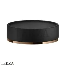 Gessi INCISO accessories Мыльница настольная, черный 58526-030, Copper глянец PVD