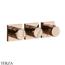 Gessi Incastri Термостат для душа 2 потока, внешняя часть 75334-030, Copper PVD