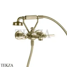 Gessi VENTI20 Смеситель ванна-душ с гарнитуром 65113-727, Brushed Brass