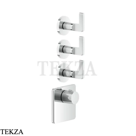 Gessi INCISO WELLNESS Термостат 3 выхода, внешняя часть 58216-031, хром глянец