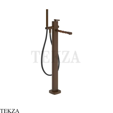 Gessi Jacqueline Смеситель для ванны напольный, внешняя часть 77028-845, бронза Dark Brush
