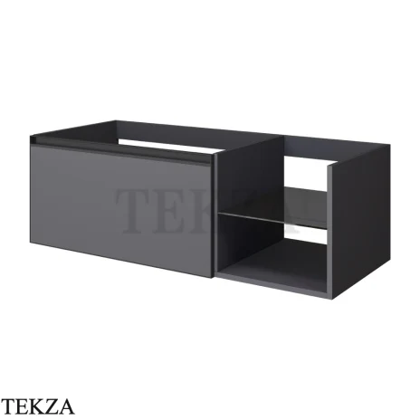 ARMADI ART QUATRO Тумба под раковину 120 см с внутренней подсветкой 790-M6-120-A-A-LED, ANTHRACITE (антрацит), профиль ANTHRACITE (антрацит)
