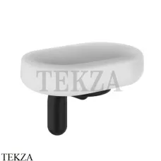 Gessi Goccia Мыльница настенная, белая керамика 38001-299, черный матовый