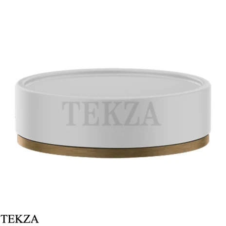 Gessi INCISO accessories Мыльница настольная, белый 58525-713, Antique Brass