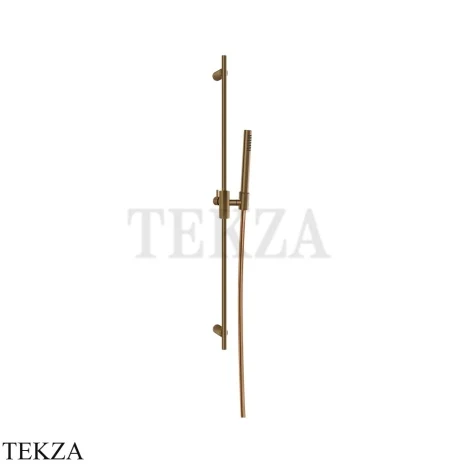 Gessi Habito CESELLO Штанга в комплекте с душевой лейкой и шлангом 70445-791, Deep Bronze Br. PVD