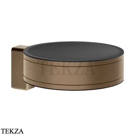 Gessi Pelle Tresse Мыльница настенная круглая 78501-761, Coffee Bronze Brushed PVD