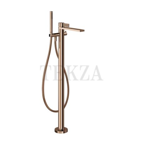 Gessi Inverso Diamantato Смеситель для ванны напольный, внешняя часть 73628-030, Copper PVD