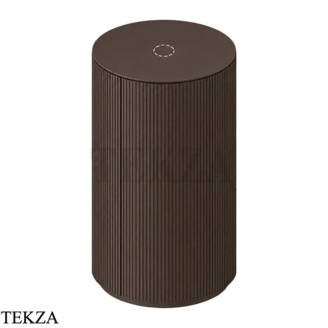 ArtCeram Opera тумба напольная круглая рифлёная ACM042 56, Moka RAL 8014 матовый